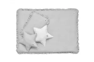 Bellamy Ľanový set prikrývky a vankúša do postieľky s výplňou STONE GRAY, veľ. S