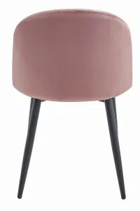 Ružová zamatová stolička BELLO