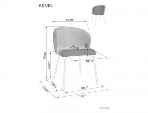 Jedálenská stolička KEVIN VARDO sivá
