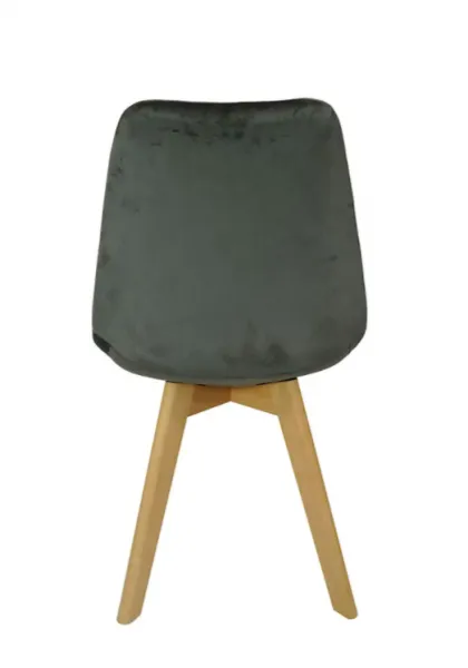 Tmavosivá zamatová stolička MIA