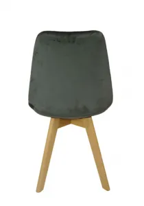 Tmavosivá zamatová stolička MIA