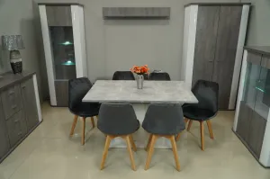 Tmavosivá zamatová stolička MIA