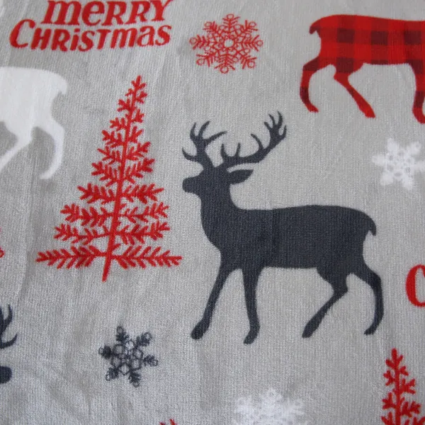 Obliečky mikroplyš MERRY CHRISTMAS DEER sivé Rozmer obliečok: 2 ks 70 x 90 cm | 200 x 220 cm