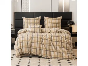 Obliečky mikroplyš PLAID krémové Rozmer obliečok: 2 ks 70 x 90 cm | 200 x 220 cm