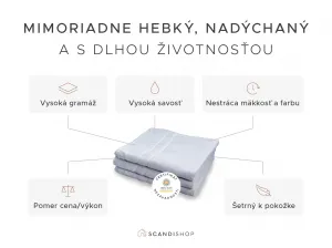 Hotelová osuška Deluxe 100x200 cm biela, 100% bavlna