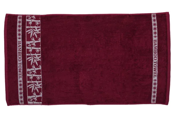 Bambusová osuška BAMBOO 70 x 140 cm vínová, 70% bambus | 30% bavlna