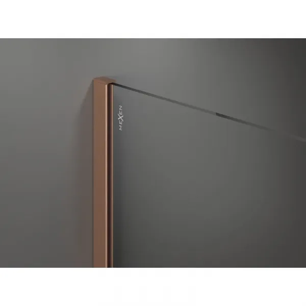 MEXEN/S - Kyoto Sprchová zástena WALK-IN 105 x 80, transparent, meď kartáčovaná 800-105-202-65-00-080