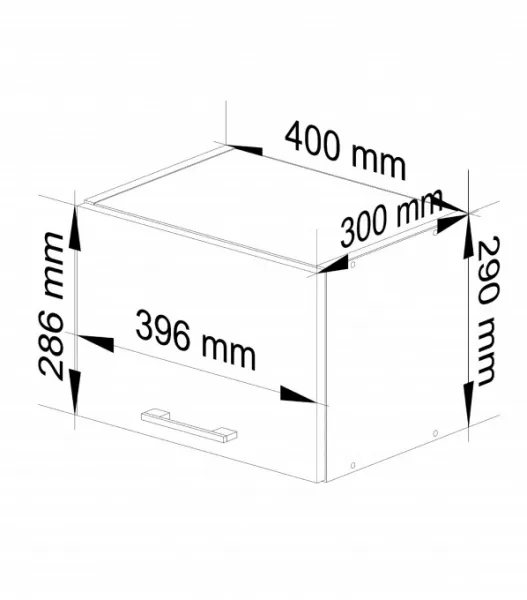 Ak furniture Kuchynská závesná skrinka Olivie W 40 cm biela