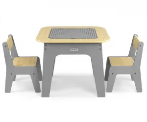 Detský stôl a stolička Milly Mally Olaf Blocks Dark Grey