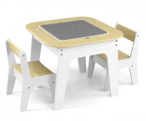 Detský stôl a stolička Milly Mally Olaf Blocks White