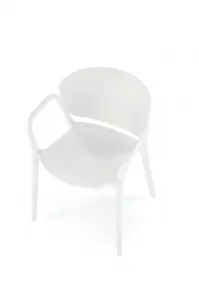 Biela plastová stolička K491