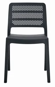 Čierna plastová stolička PAGI