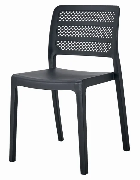 Čierna plastová stolička PAGI