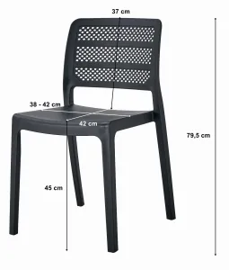 Čierna plastová stolička PAGI