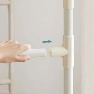 SONGMICS Stojan na oblečenie s dvoma konzolami biely