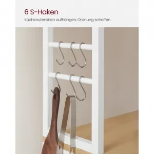 SONGMICS Kuchynský regál Vasagle CUSTOM biely/hnedý