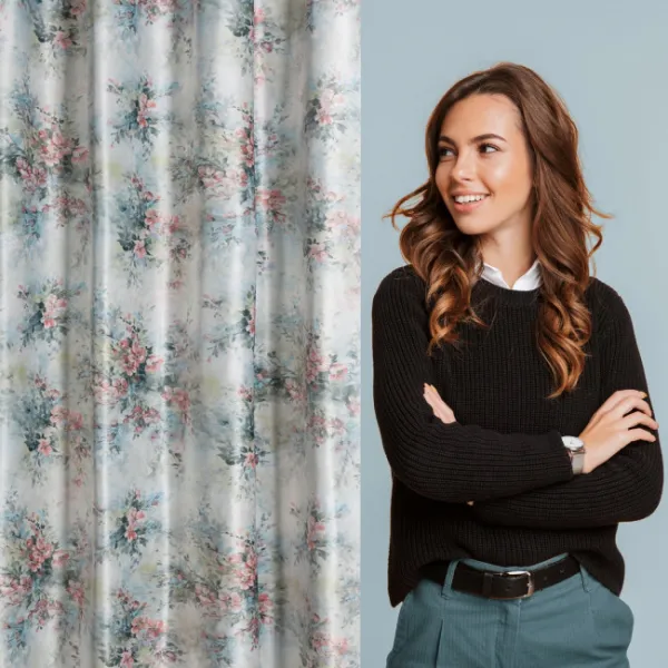 Hotový záves MARISA zelený - na priechodkách