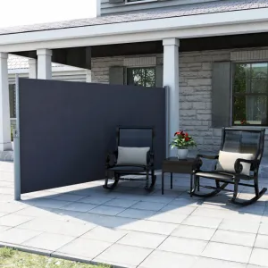 SONGMICS Bočná markíza 160x300 cm dymovo sivá