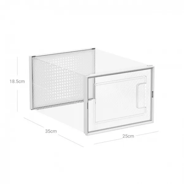 SONGMICS Úložné boxy stohovateľné priehľadné 18 ks