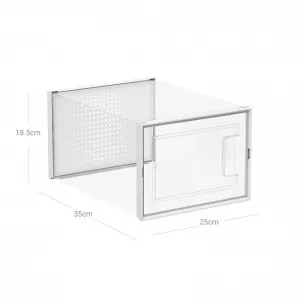 SONGMICS Úložné boxy stohovateľné priehľadné 18 ks