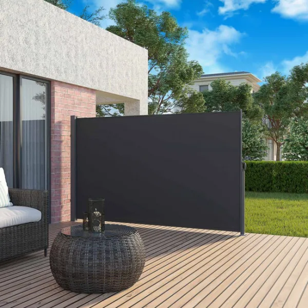 SONGMICS Boční markýza 160x350 cm kouřově šedá