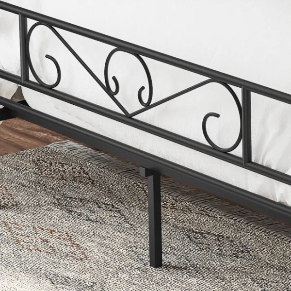 SONGMICS Kovový rám postele 140x190 cm Vasagle Dramatico černý