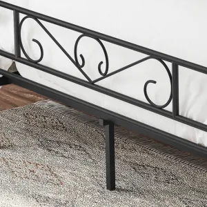 SONGMICS Kovový rám postele 140x190 cm Vasagle Dramatico černý