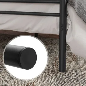 SONGMICS Kovový rám postele 140x190 cm Vasagle Dramatico černý