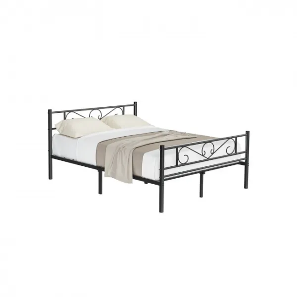 SONGMICS Kovový rám postele 140x190 cm Vasagle Dramatico černý