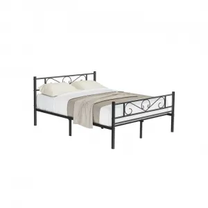SONGMICS Kovový rám postele 140x190 cm Vasagle Dramatico černý