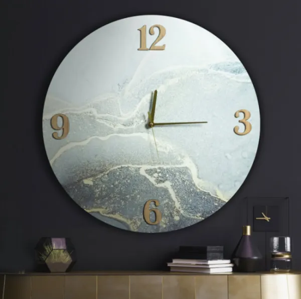 ArtFir Nástenné hodiny 30 | strieborná 60 cm