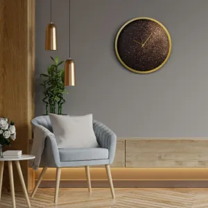 ArtFir Nástenné hodiny 20 | čierna/zlatá 60 cm
