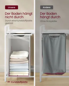 VASAGLE Kôš na bielizeň biely