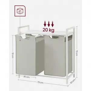 Kôš na bielizeň s policou BLH201W01