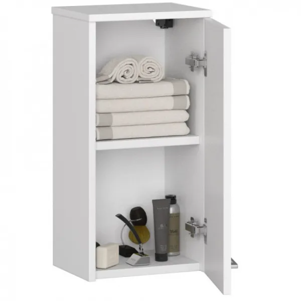 Ak furniture Závesná kúpeľňová skrinka Fin 30 cm biela