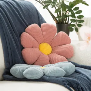 Dekoratívny vankúš FLOWER 40 modrý / žltý