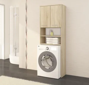Ak furniture Kúpeľňová skrinka nad práčku Fin dub sonoma