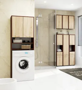 Ak furniture Kúpeľňová skrinka Fin I 30 cm venge/sonoma