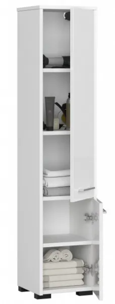Ak furniture Kúpeľňová skrinka Fin I 30 cm biela lesk