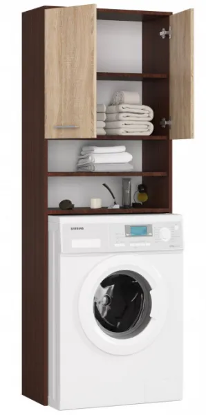 Ak furniture Kúpeľňová skrinka nad práčkou Fin wenge/sonoma