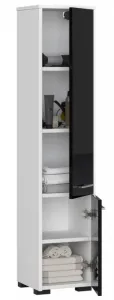 Ak furniture Kúpeľňová skrinka Fin I 30 cm biela/čierna lesk