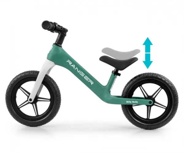 Detský balančný bicykel Milly Mally Ranger Flash Ocean