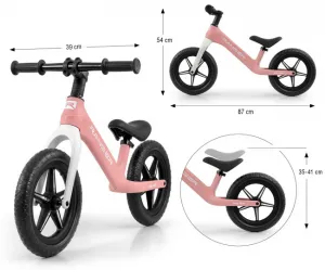 Detský balančný bicykel Milly Mally Ranger Flash Pink