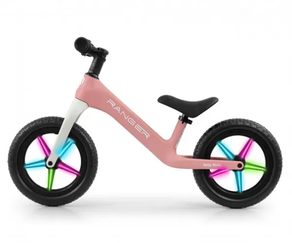 Detský balančný bicykel Milly Mally Ranger Flash Pink