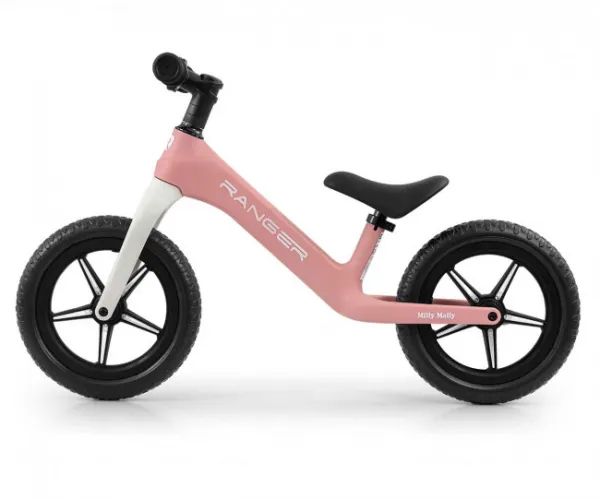 Detský balančný bicykel Milly Mally Ranger Flash Pink