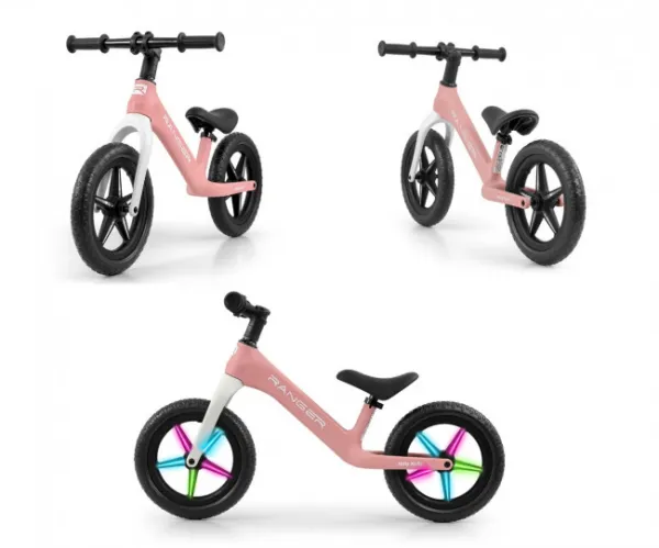 Detský balančný bicykel Milly Mally Ranger Flash Pink