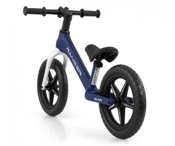 Detský balančný bicykel Milly Mally Ranger Flash Navy