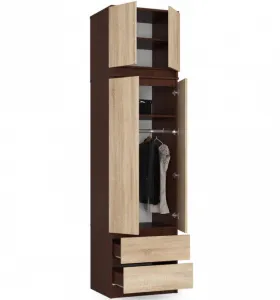 Ak furniture Nadstavec na skriňu S60 matný hnedý/béžový