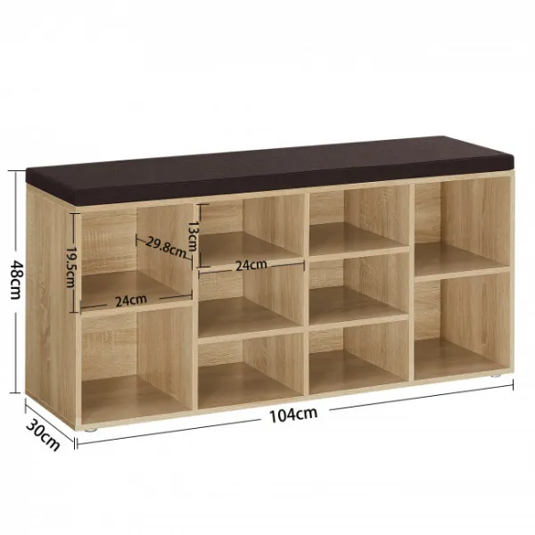 Skriňa na topánky so sedadlom - sonoma - LHS010X11 9403208000