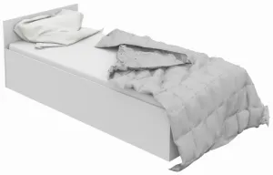 Ak furniture Posteľ CLP 90x200 cm s roštom biela
